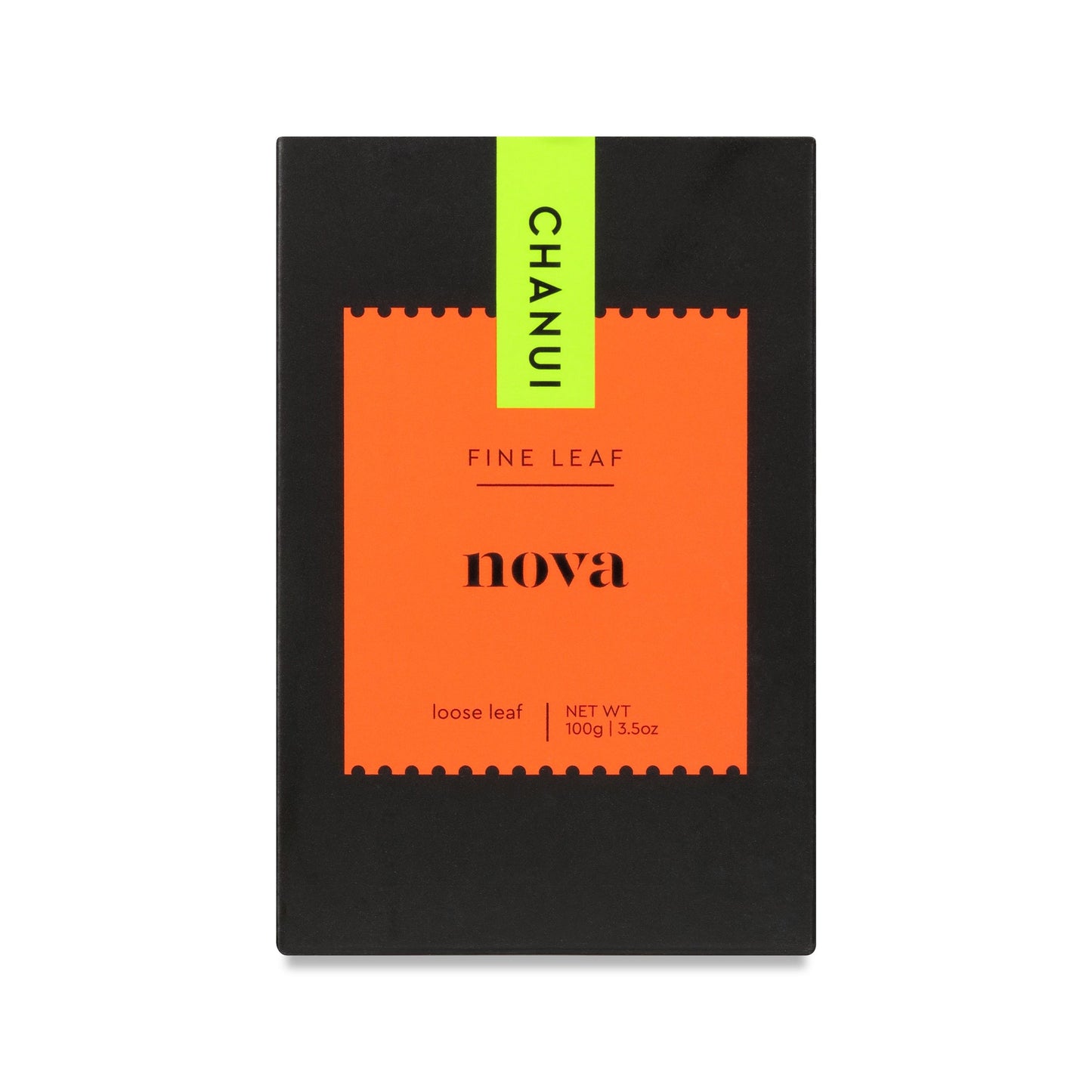 Orange and Black box of Chanui Nova Leaf 100g