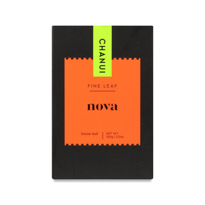 Orange and Black box of Chanui Nova Leaf 100g
