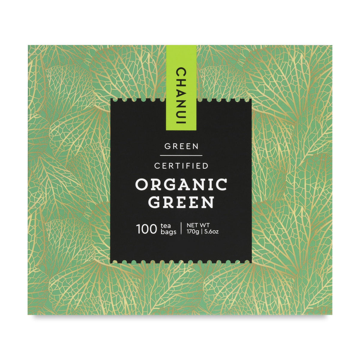 Chanui Tea Organic Green 100 Tea Bags - 170g | Chanui