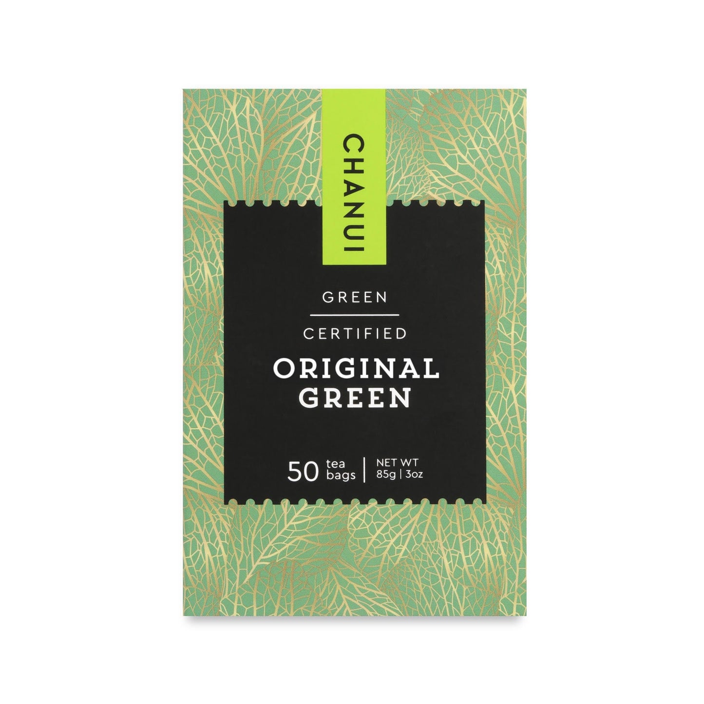 Green and Black box of Chanui Original Green 50 Teabags